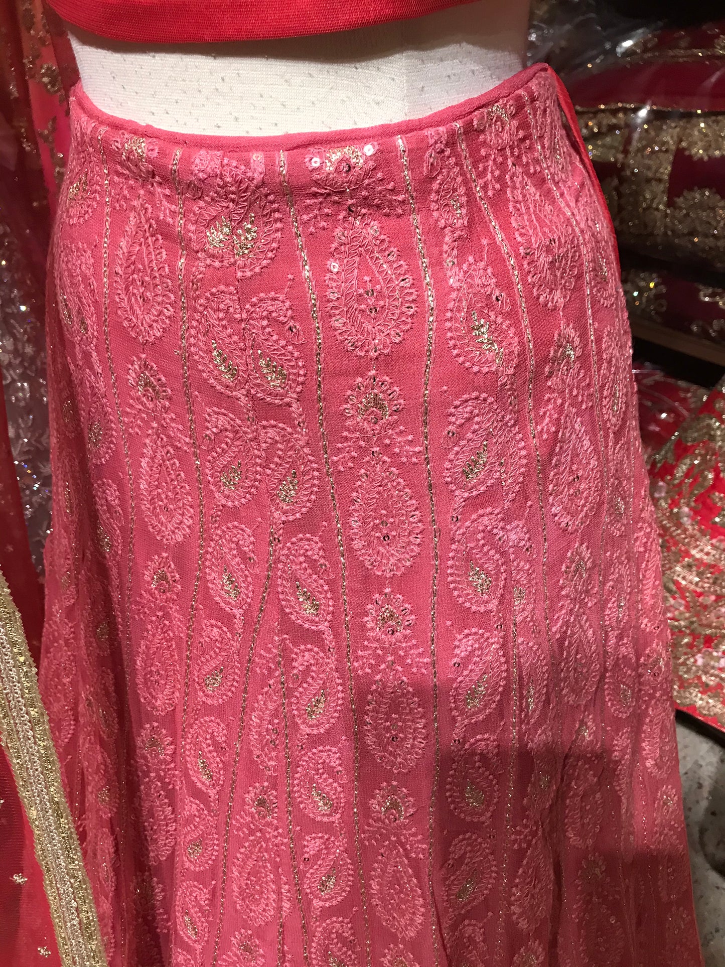 Coral Pink Size 38 Lehenga