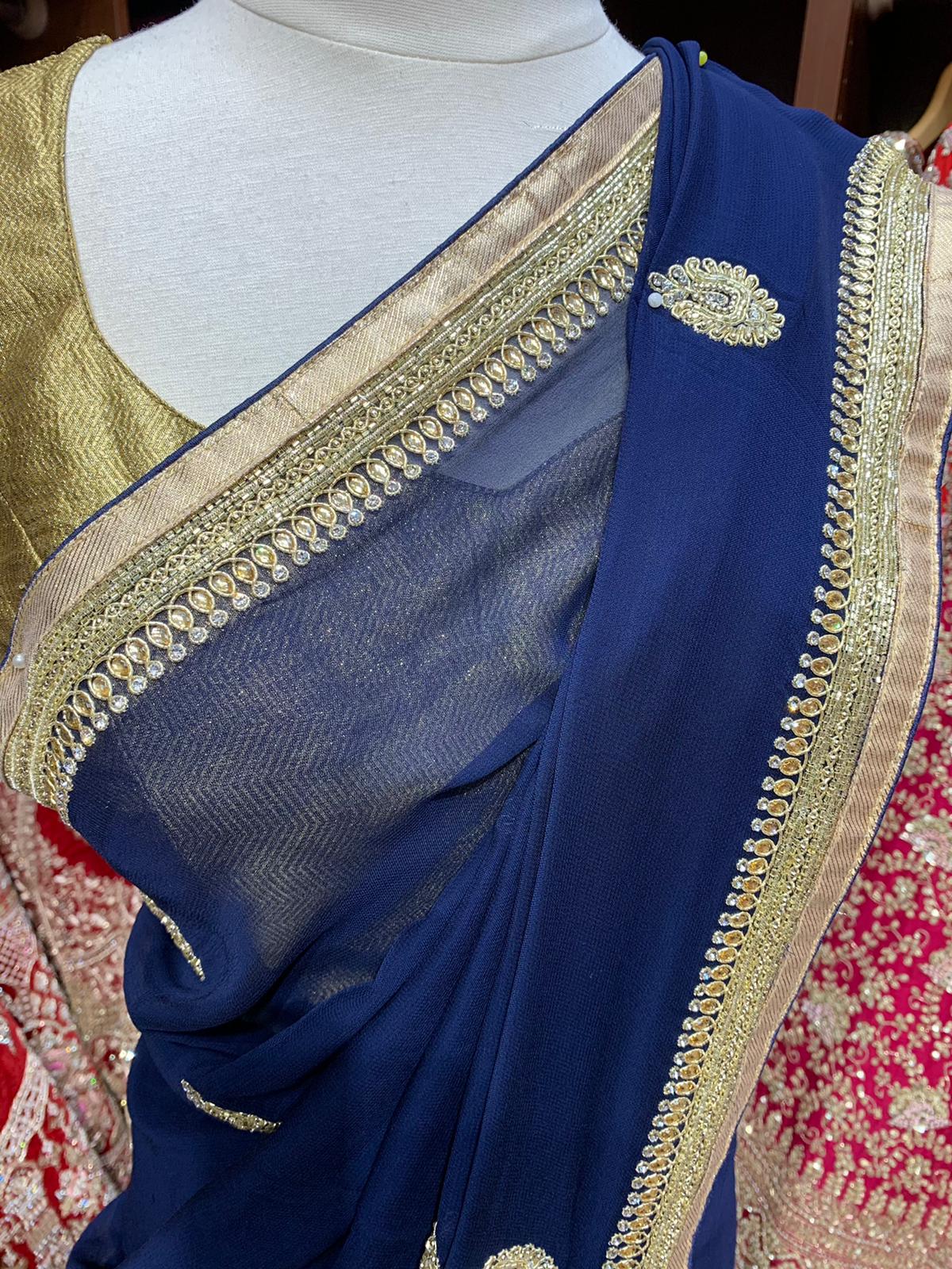 Regal Blue Saree PWS-080