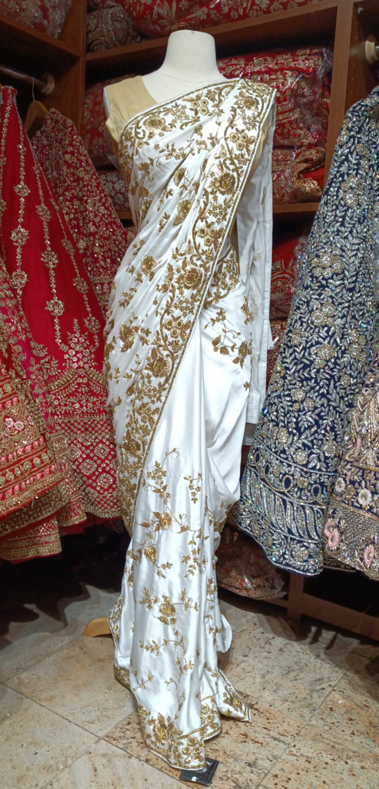 Pearl White Saree PWS-147