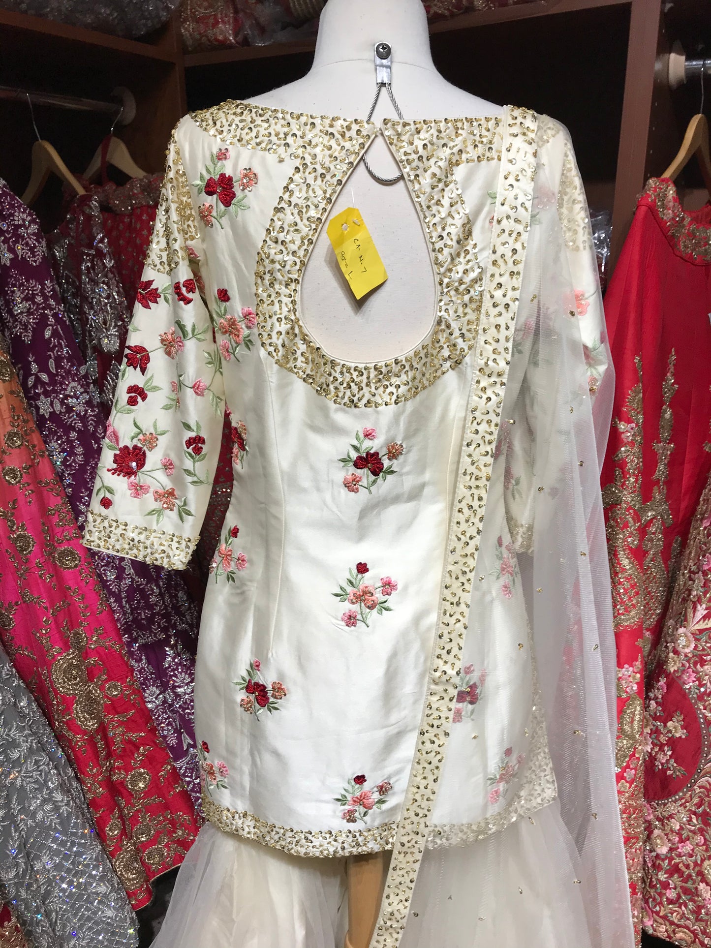 Ivory Size 38 Bridal Gharara