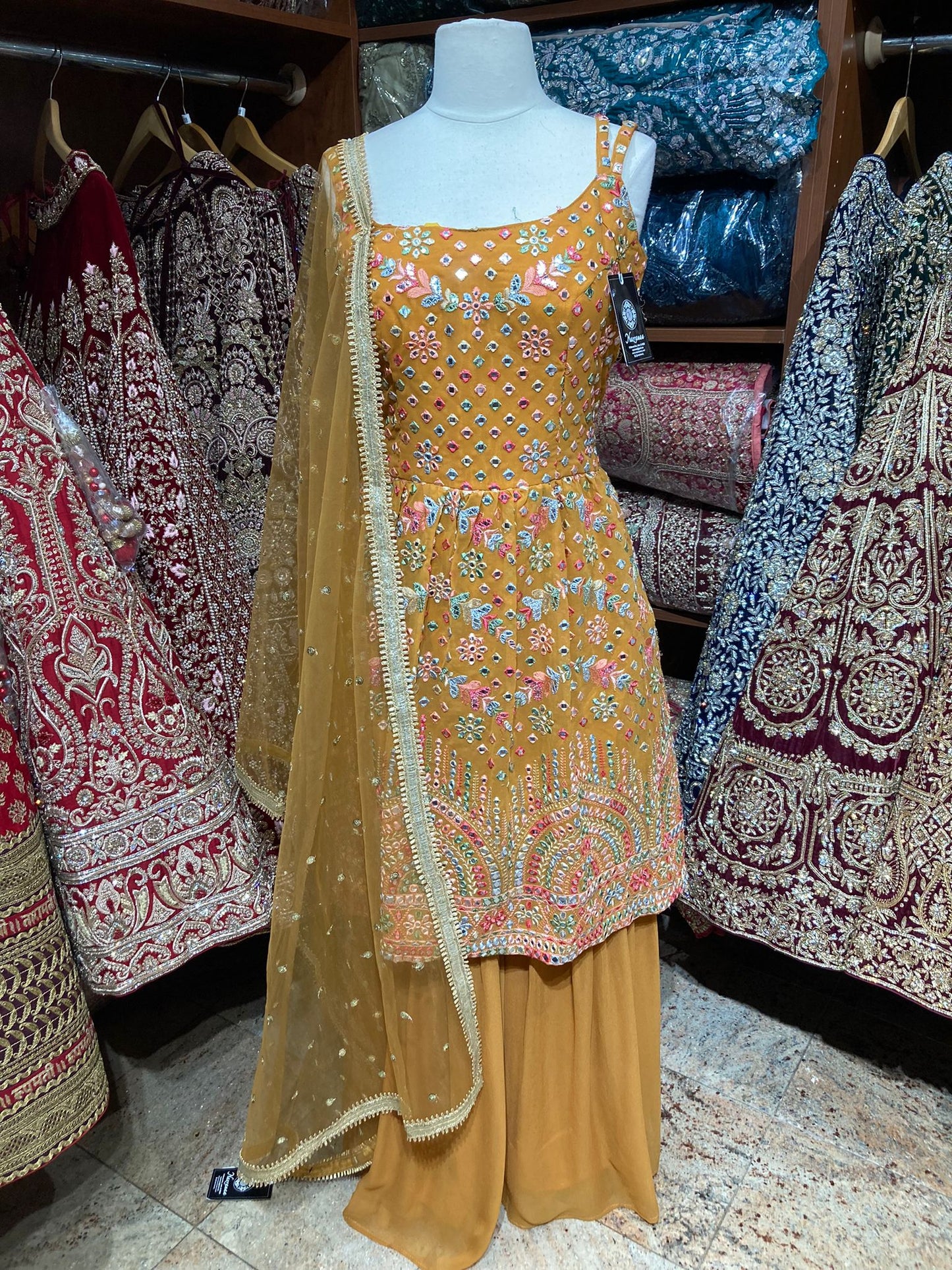 Mustard Yellow Party Wear Suit Collection PWS-162