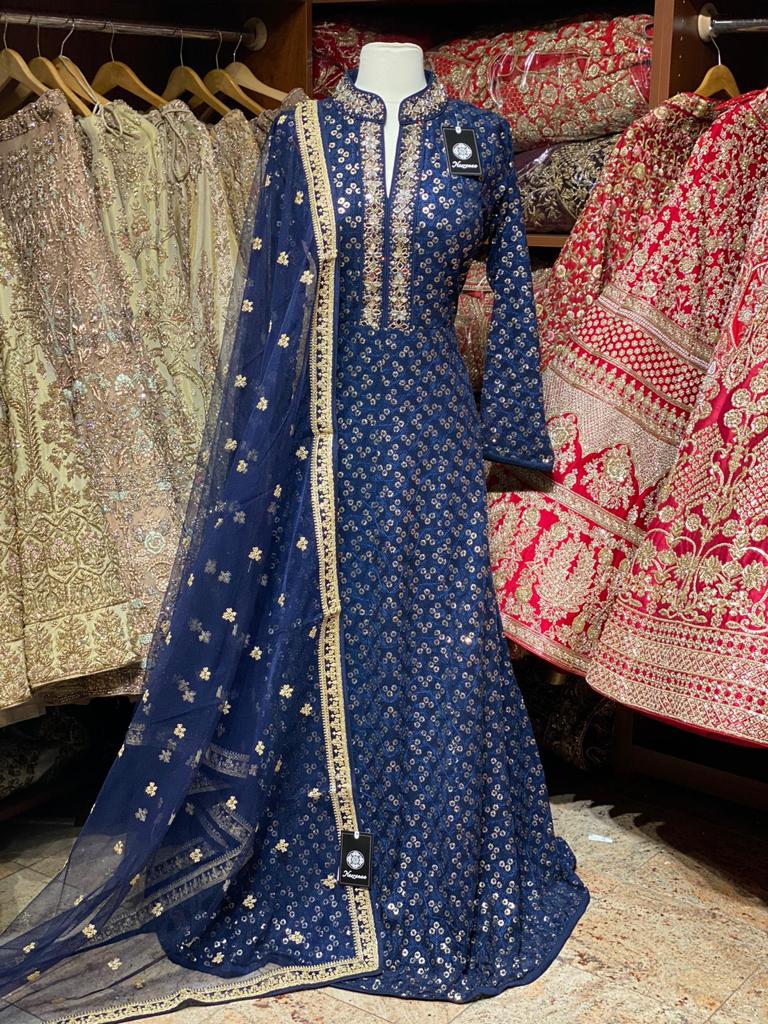 Navy Blue XXL Anarkali PWA-003