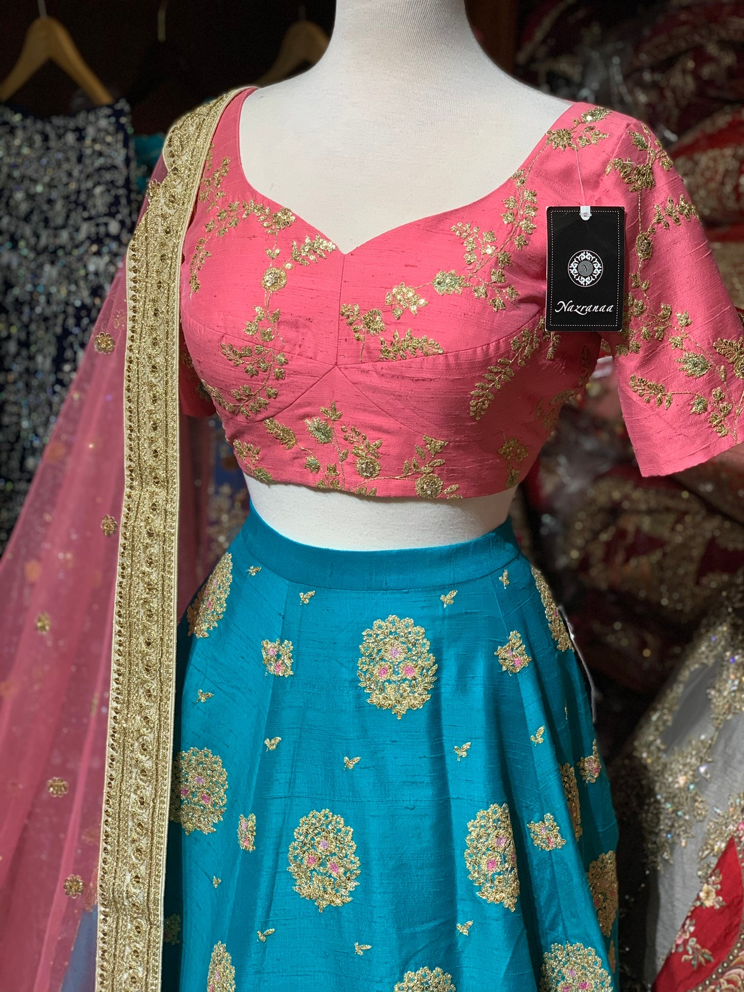 The Frosty Pink Lehenga-PW21