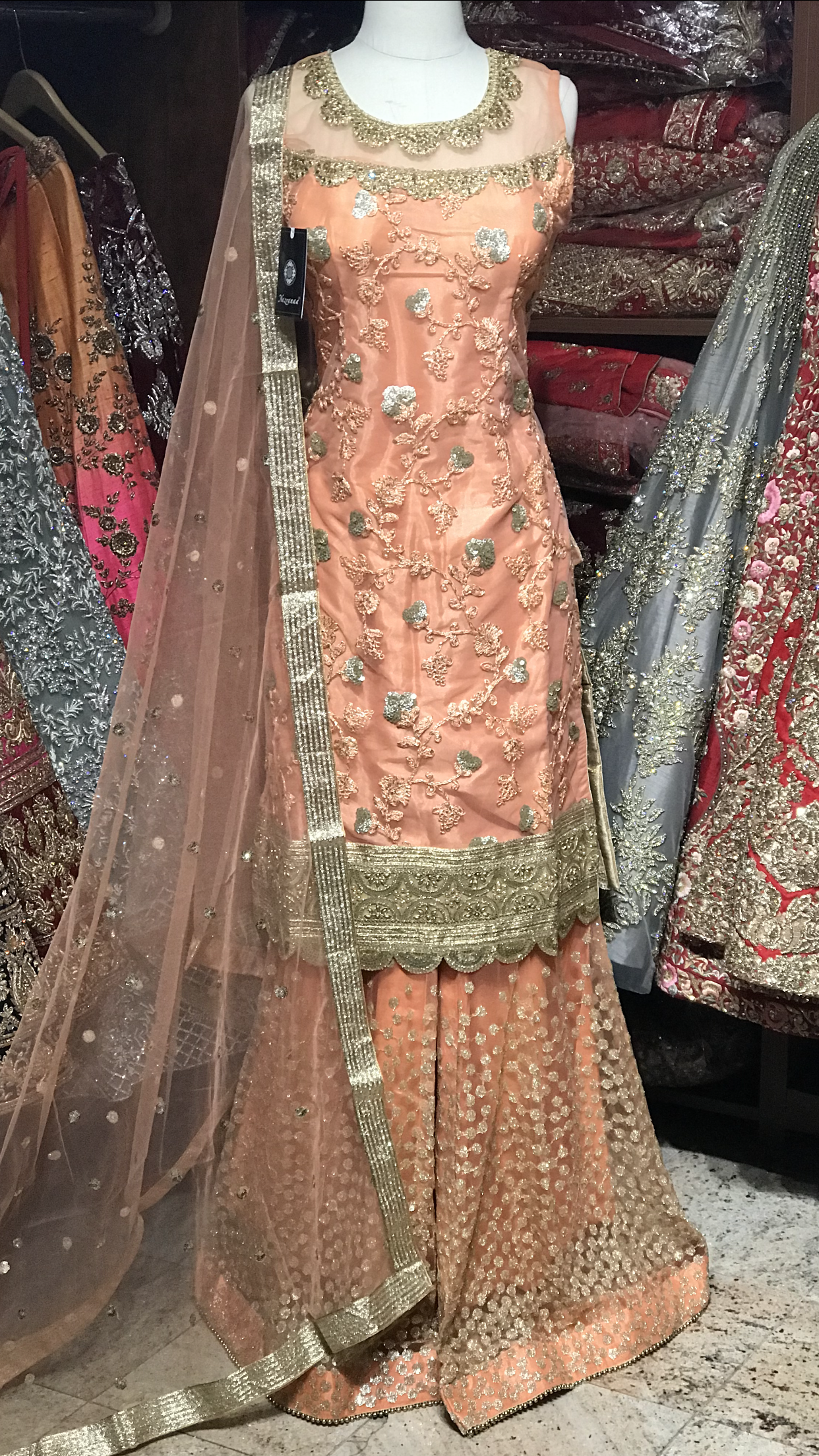 Net Size 38 Special Sharara Suit