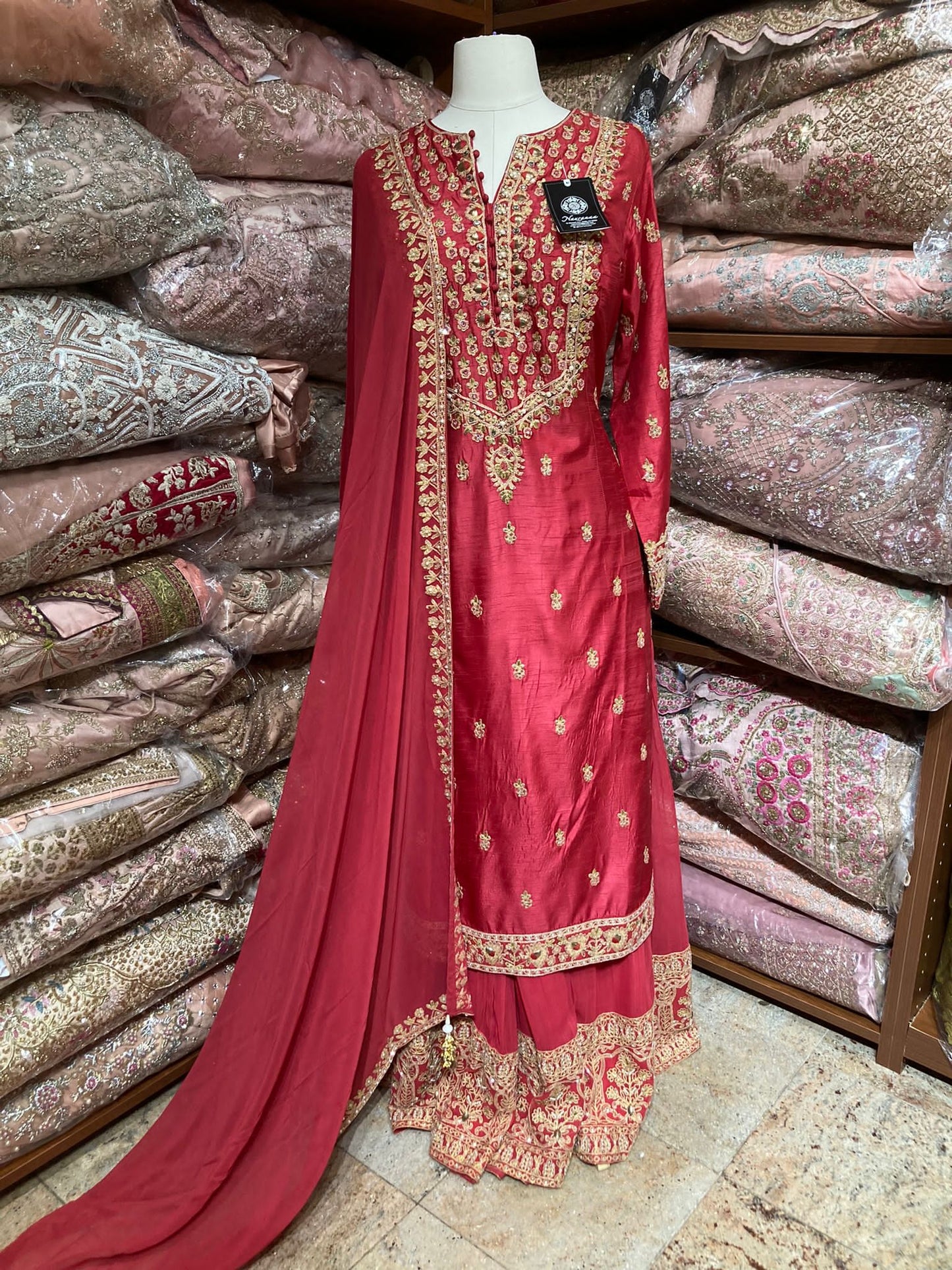 Ruby Red Party Wear Suit Collection PWS-201
