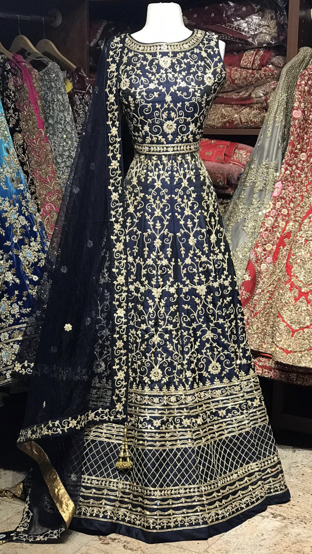 The Gloomy Blue Lehenga-PW42