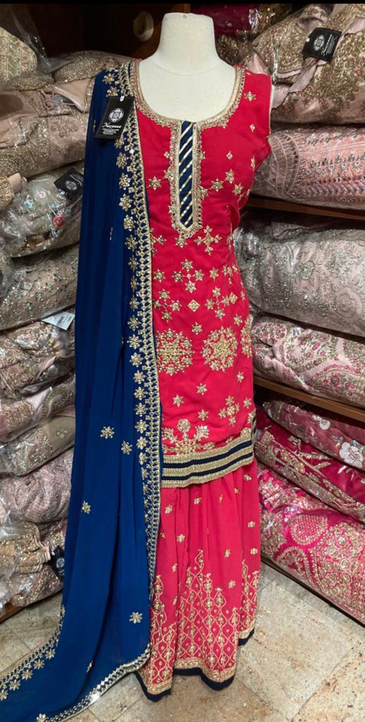 Pinkish Red Party Wear Suit Collection PWS-232