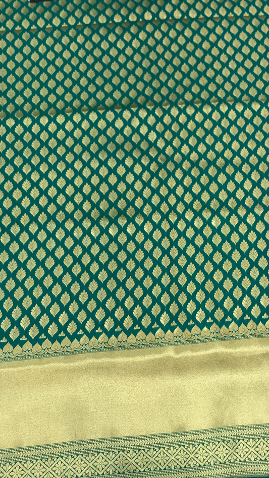 Teal Green Art Banarasi Saree