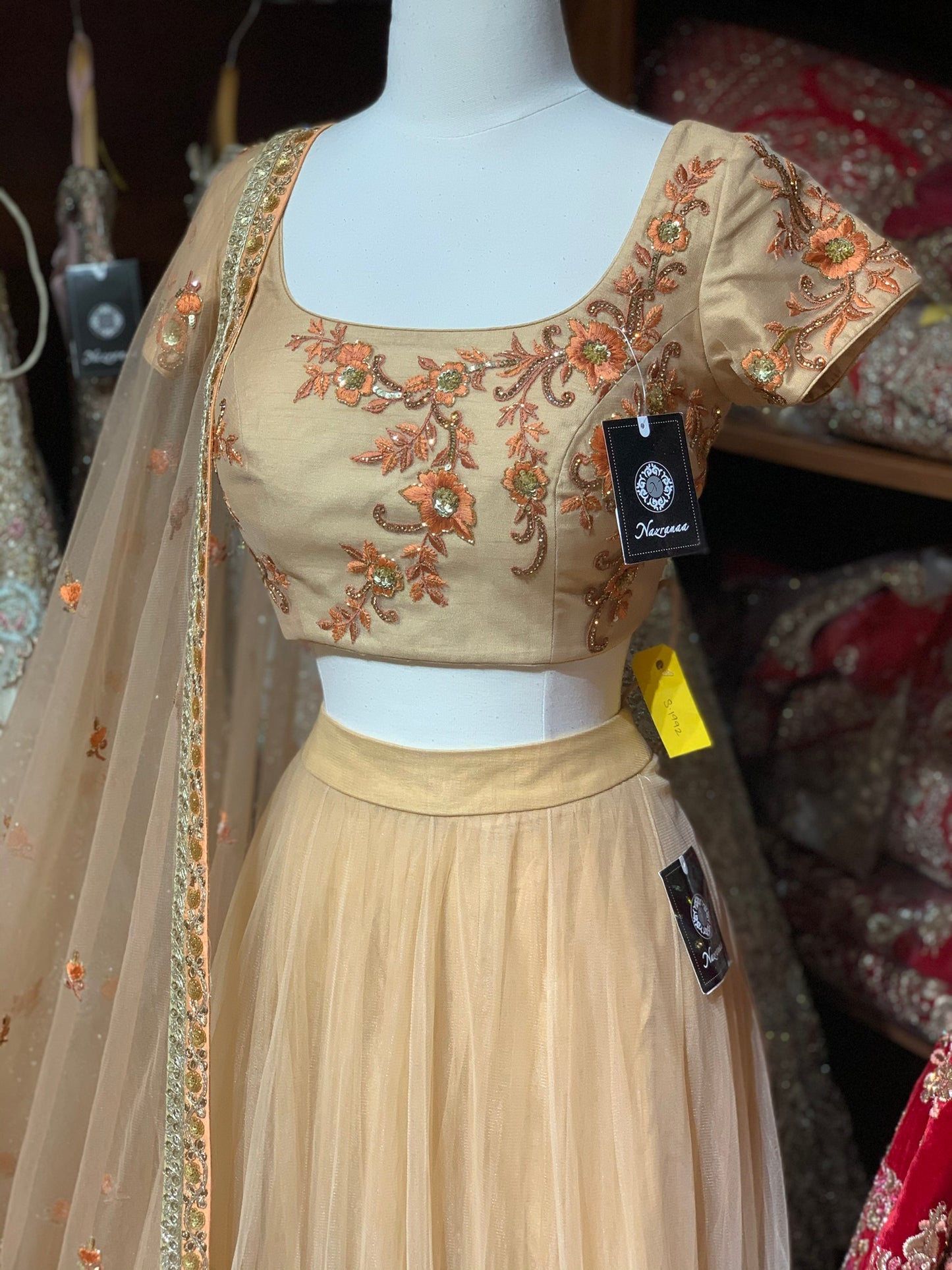 Peanut Brown Party Wear Lehenga PWL-016