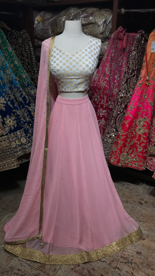 Ivory Blush Bridesmaids Lehenga