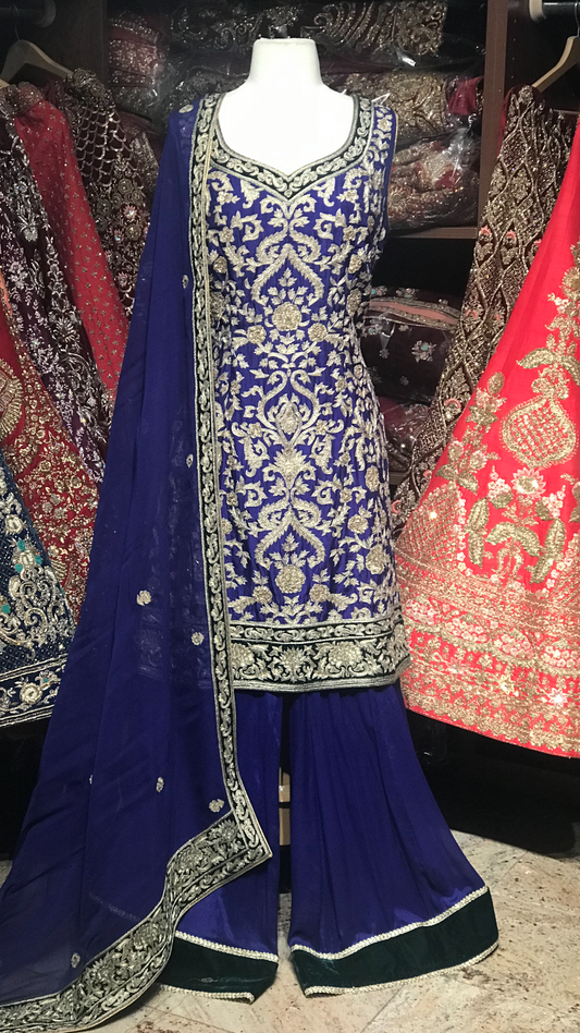 Royal Blue 38 Palazzo Suit