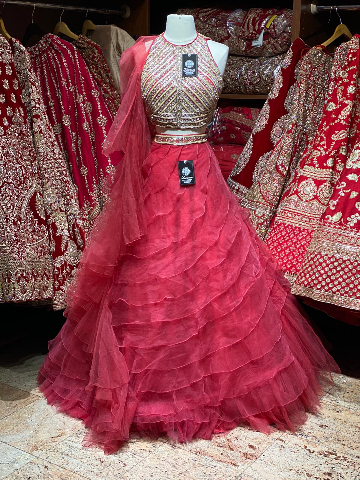 Carnelian Red Party Wear Lehenga BWL- 159