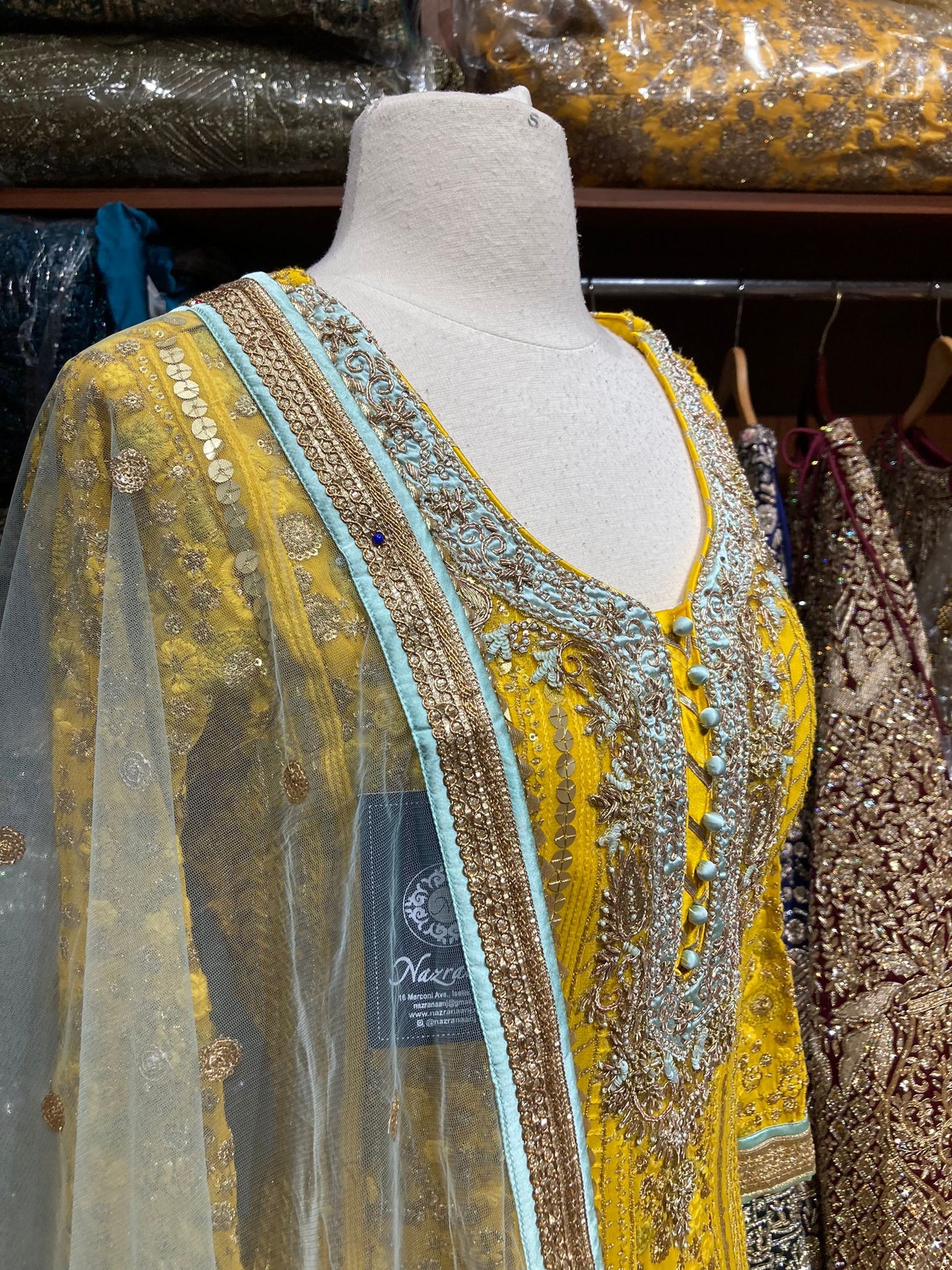 Bumblebee Yellow Anarkali PWA-118