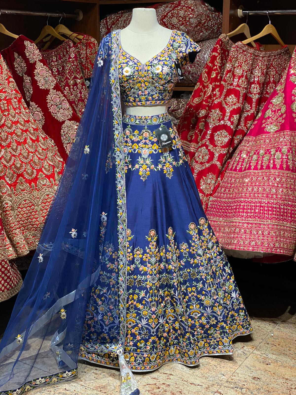 Midnight Blue Party Wear Lehenga PWL-132