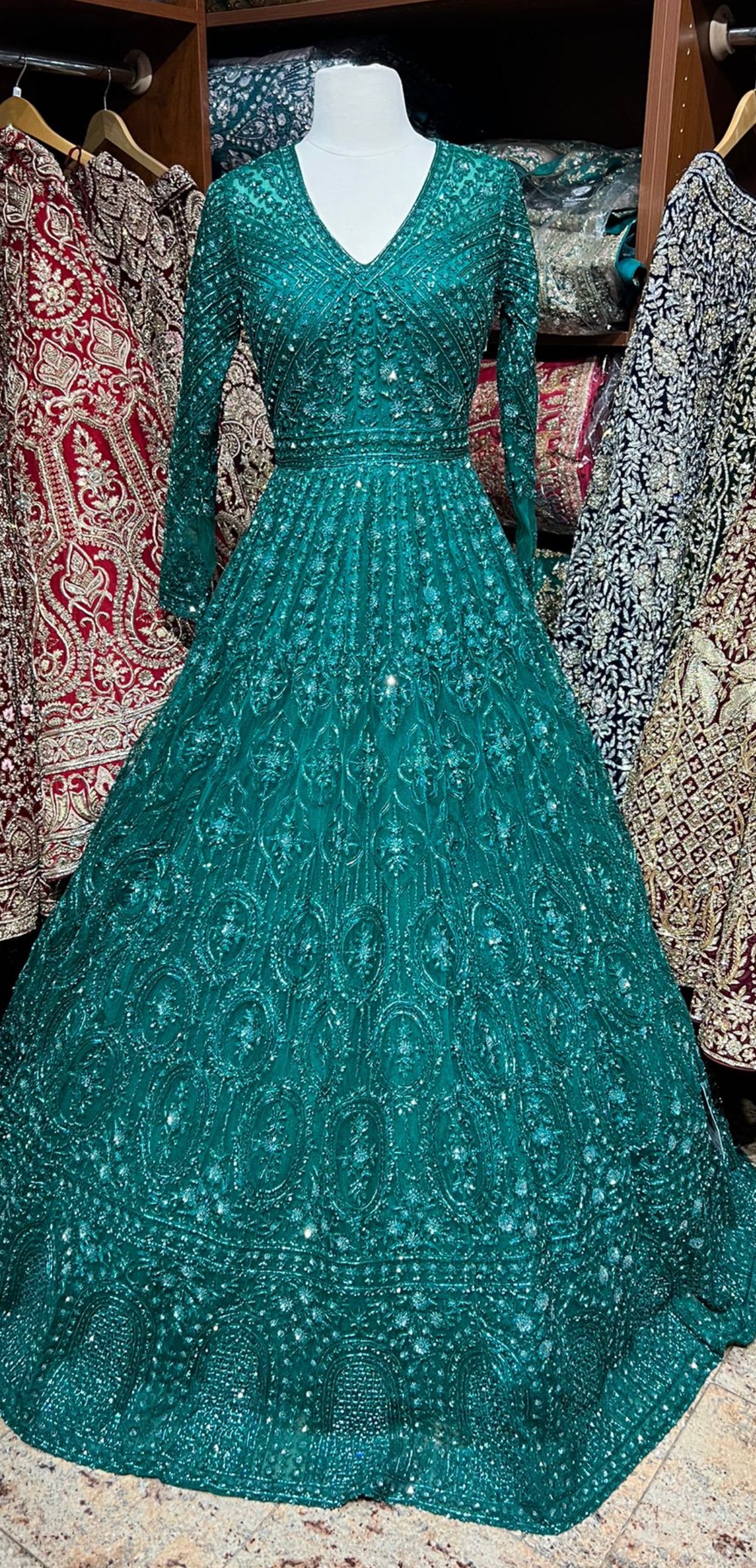 Emerald Green Special Edition Gown PWG-010