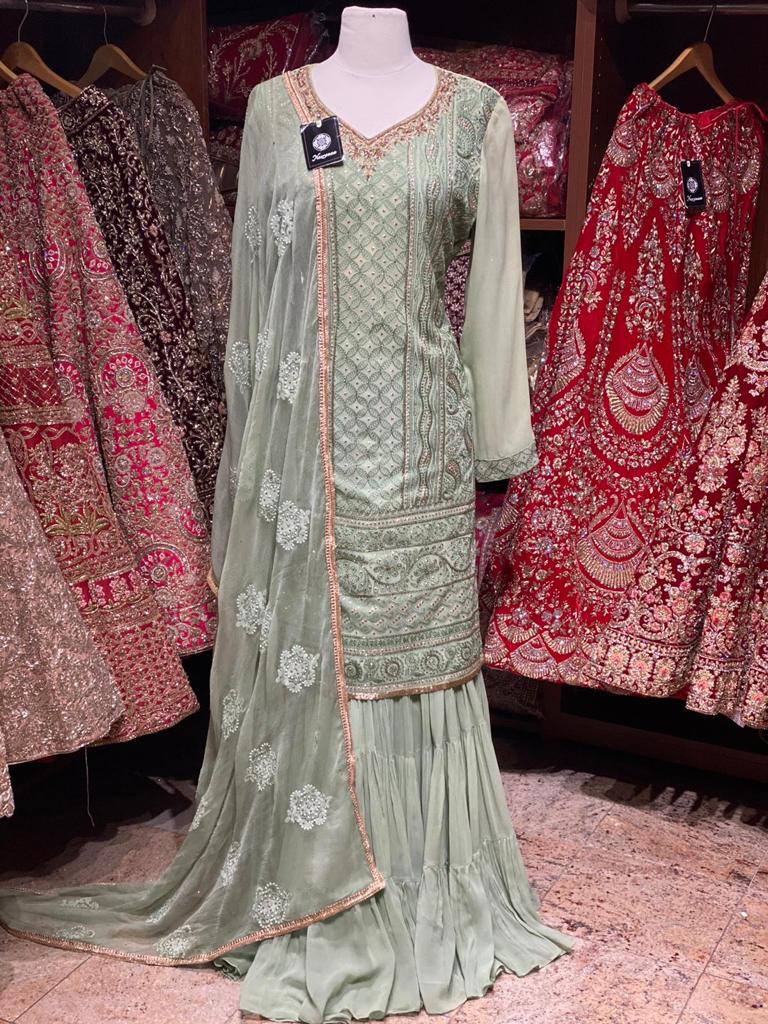 Exclusive Beautiful Colours in Lucknowi Party Wear Suit Collection PWS-037