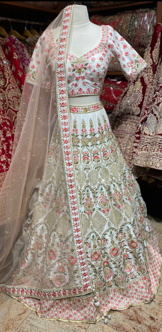 Jasmine White Luxury Collection Bridal Wear Lehenga PWL-295