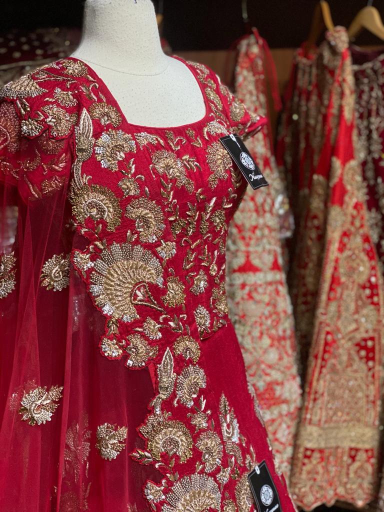 Red Size 38 Bridal Lehenga