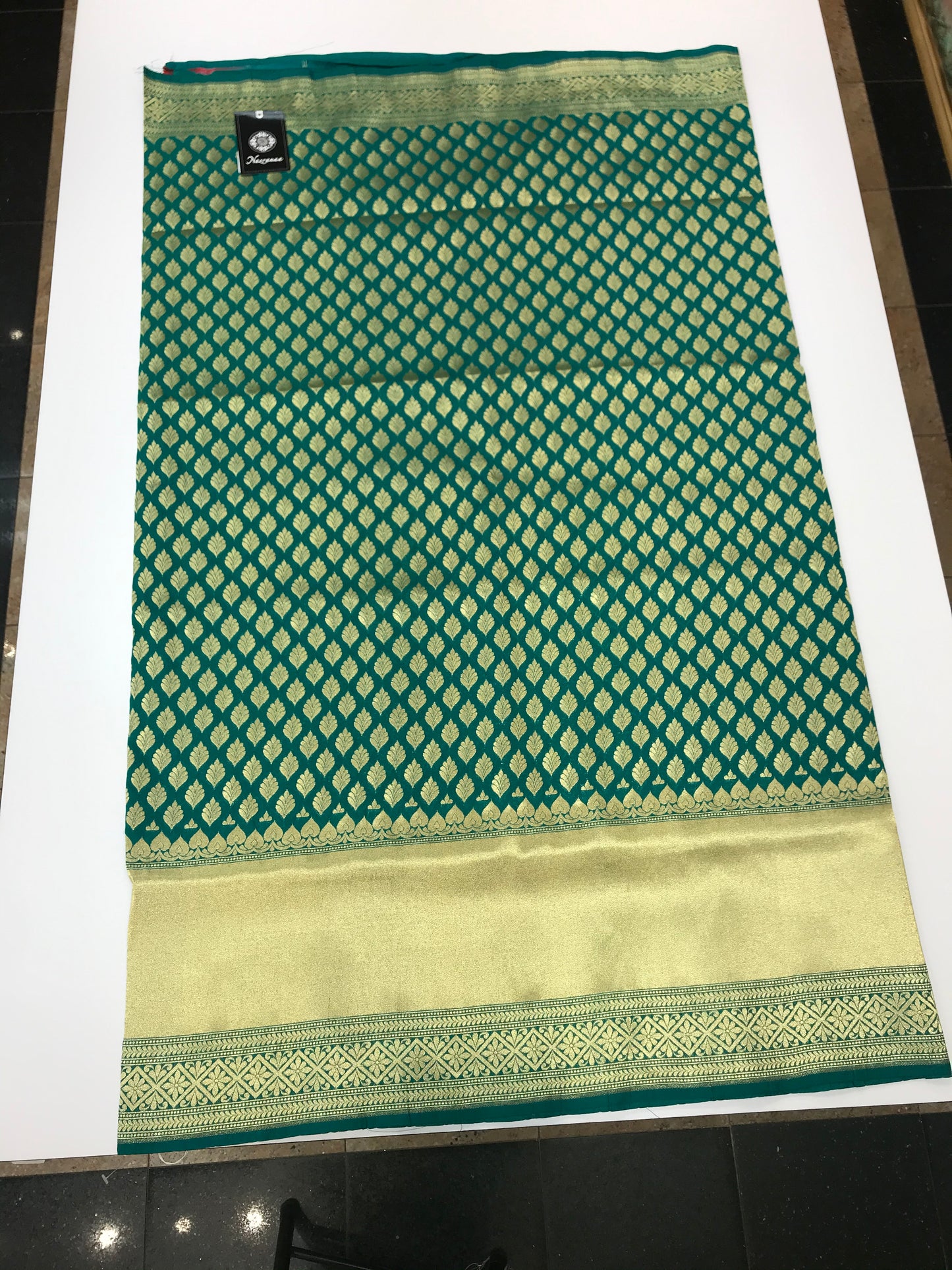 Teal Green Art Banarasi Saree