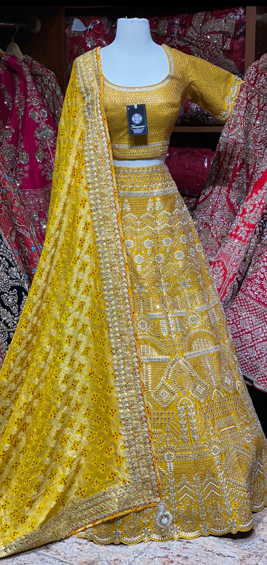 Saffron Yellow New Era Party Wear Collection PWL-257