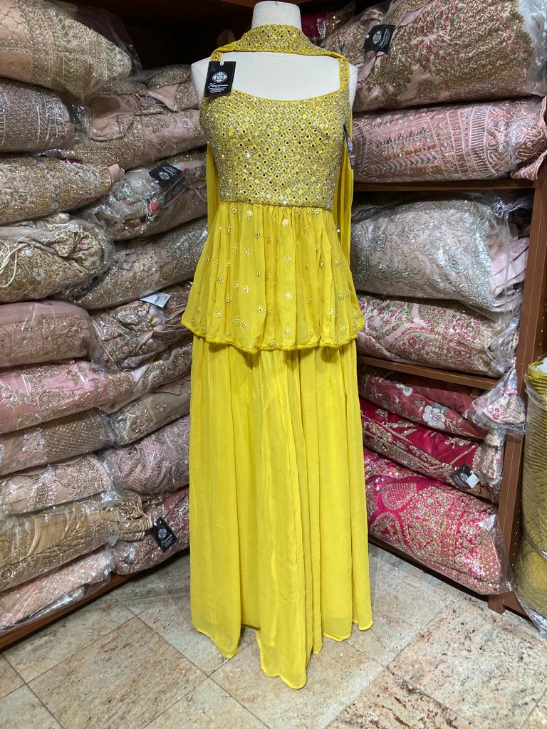 Canary Yellow Party Wear Suit Collection PWS-234