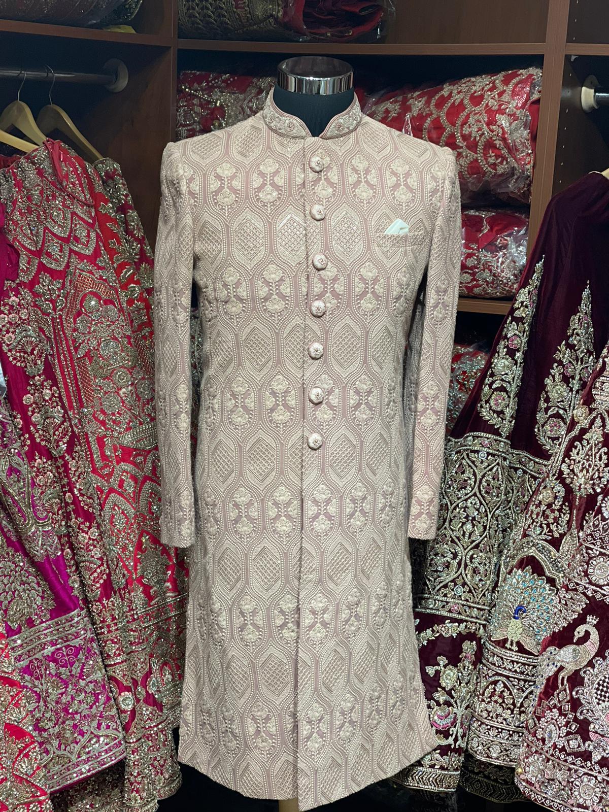 Sienna Brown Rajwadi Sherwani- R14U40