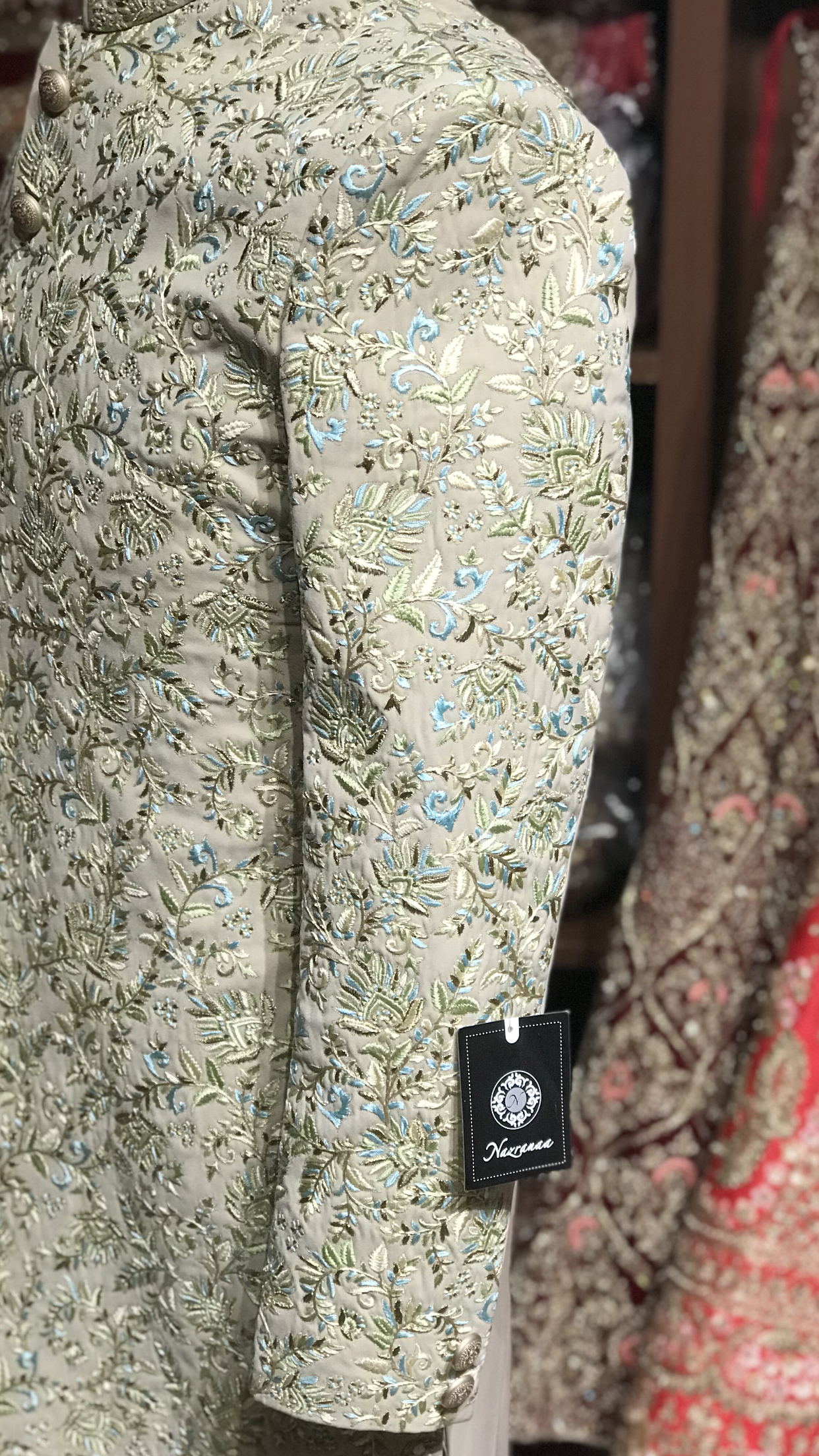 Sage Silk Sherwani