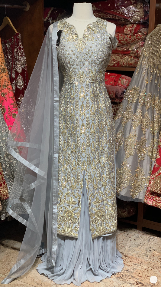 Raw Silk Size 38 Sharara Suit