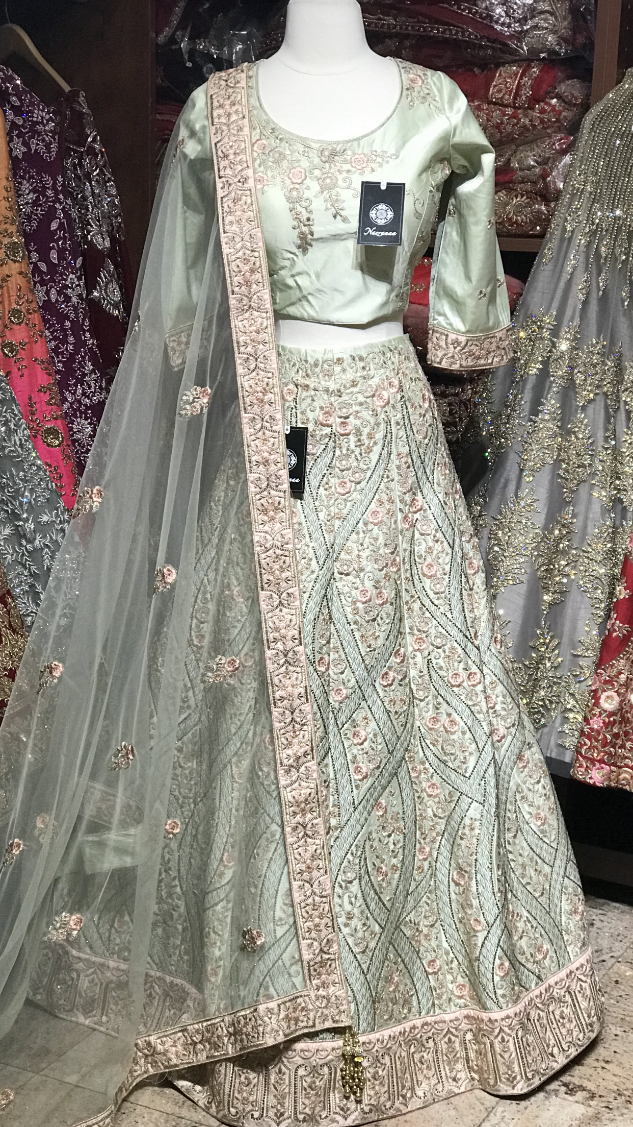 The Ice Mint Lehenga-PW63