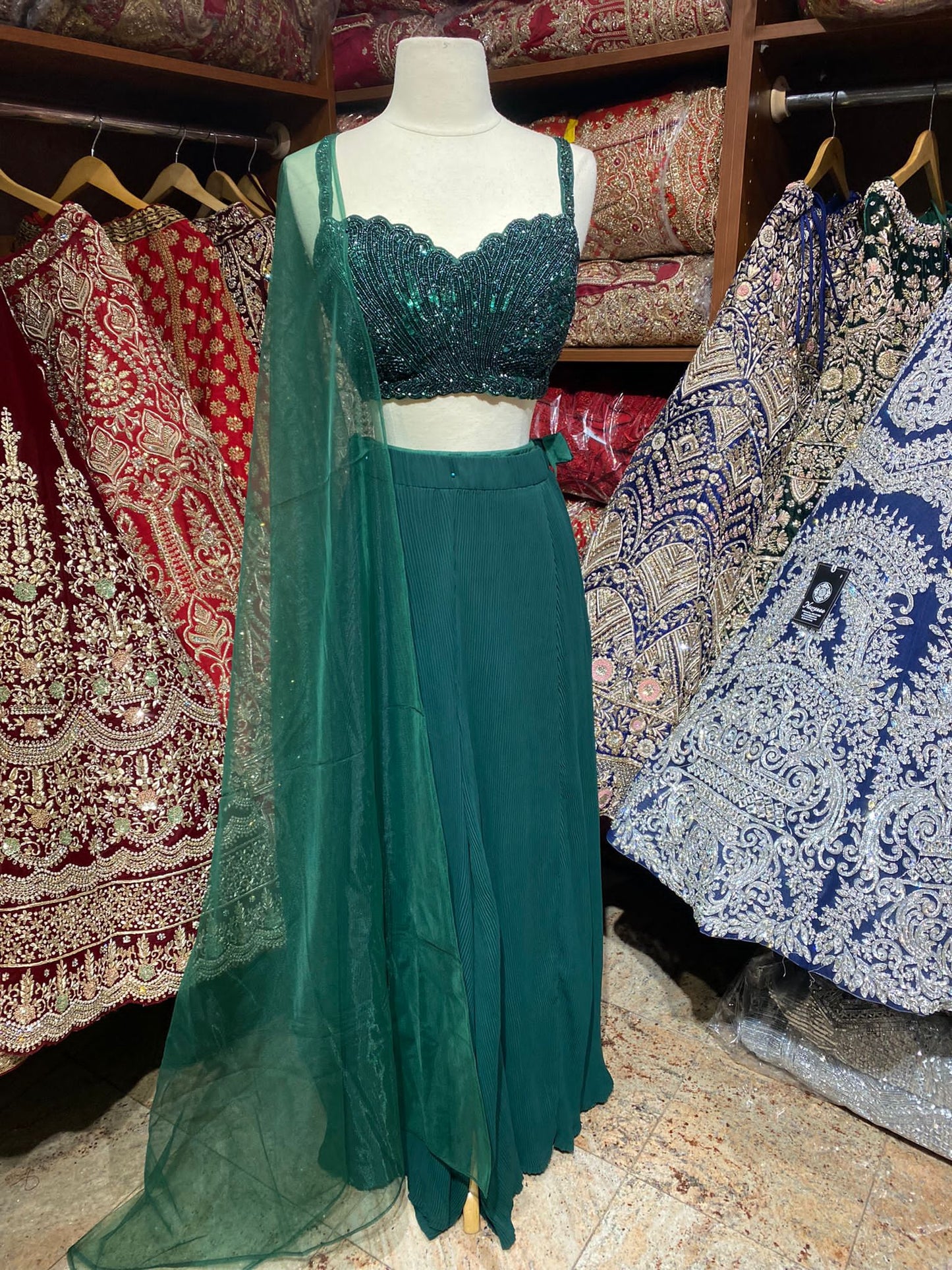 Emerald Green New Era Party Wear Collection PWL-509