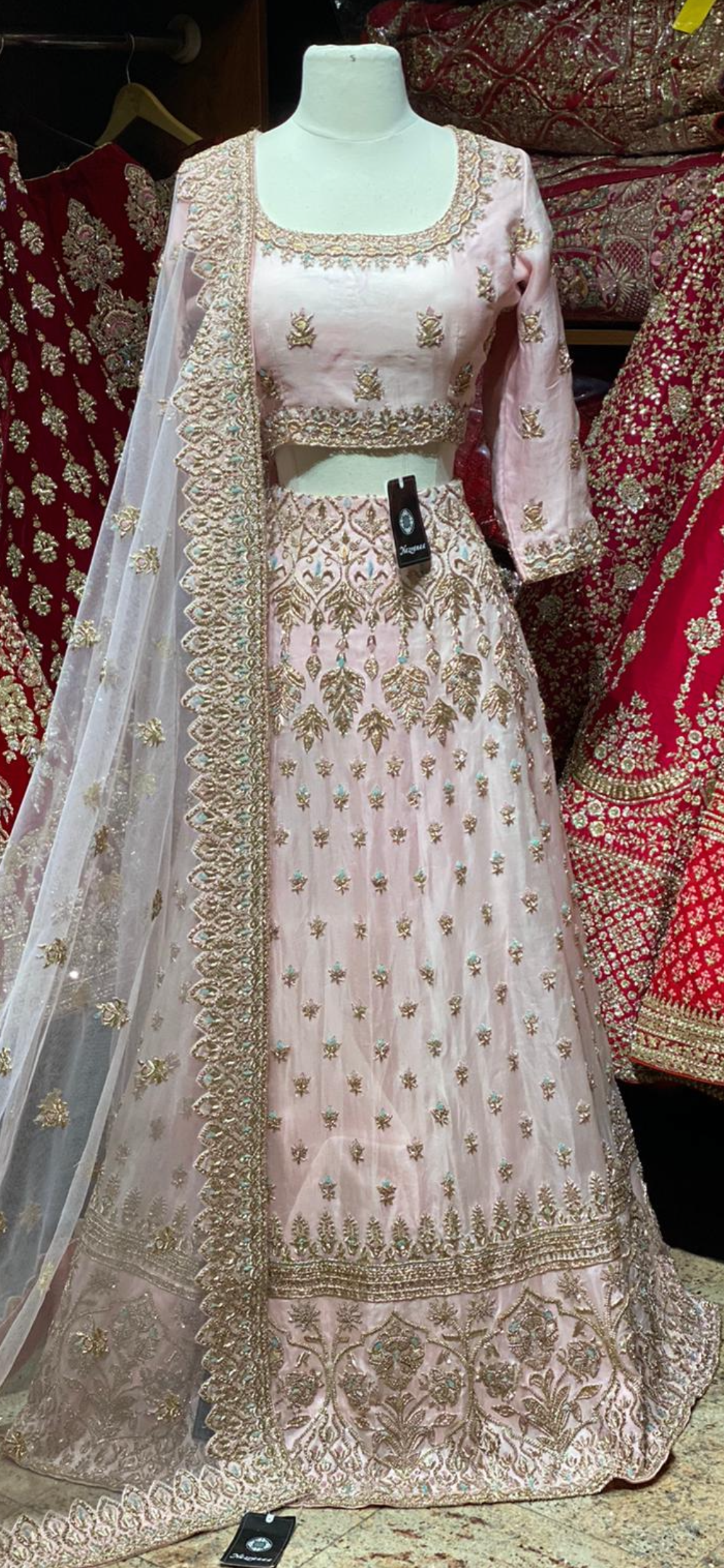 Pastel Pink Party Wear Lehenga PWL-136