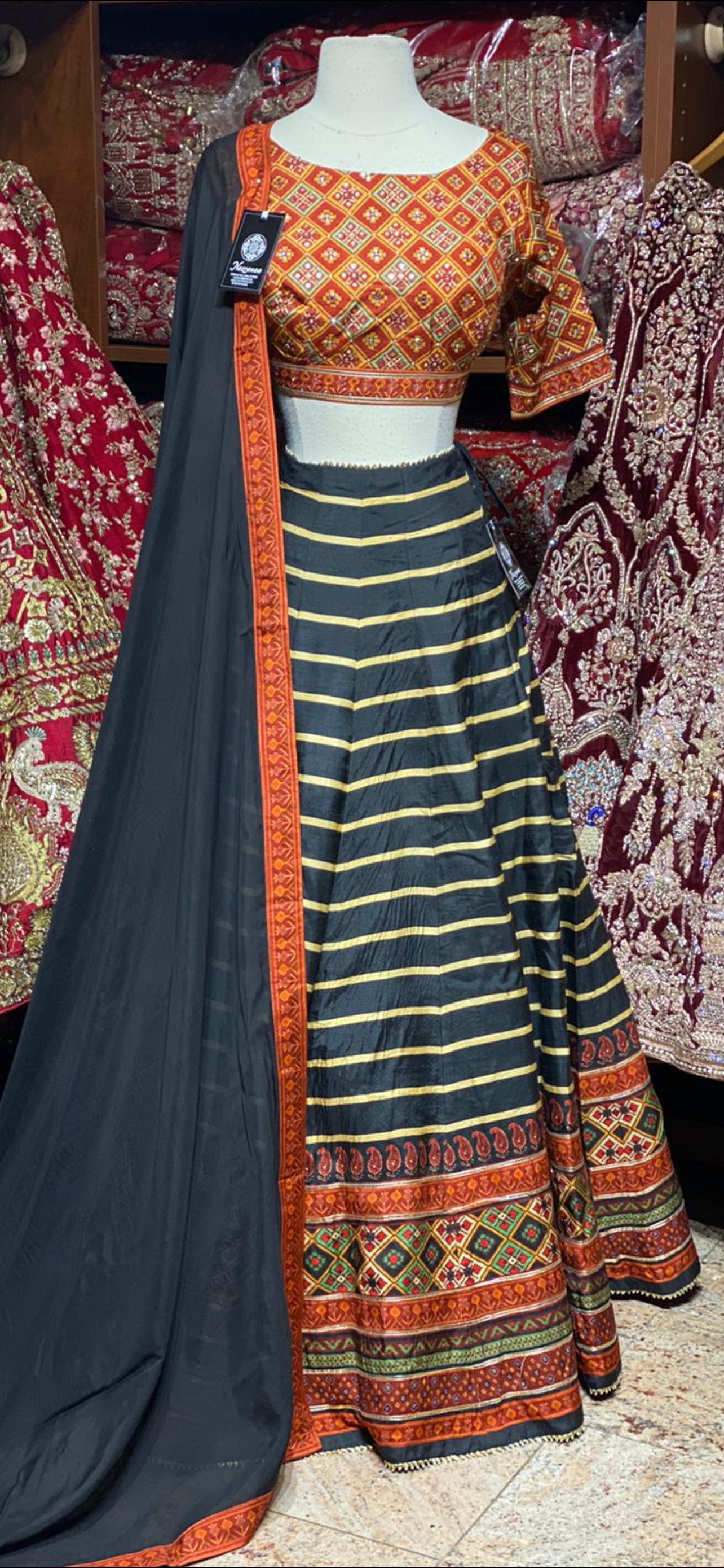 Black Stripes New Era Party Wear Collection PWL-406