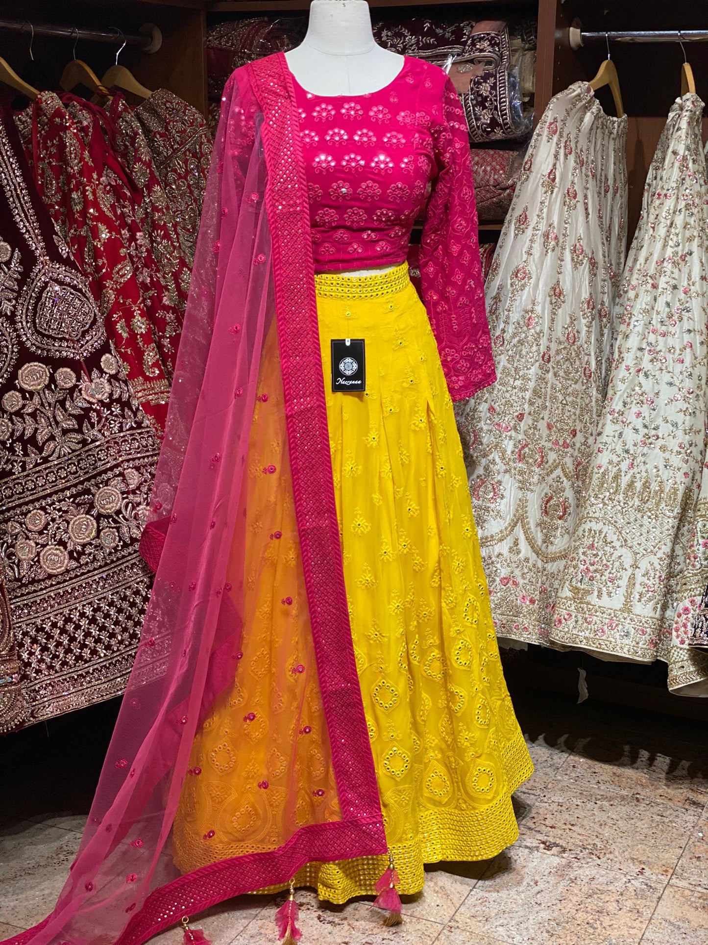 Saffron Yellow New Era Party Wear Collection PWL-343