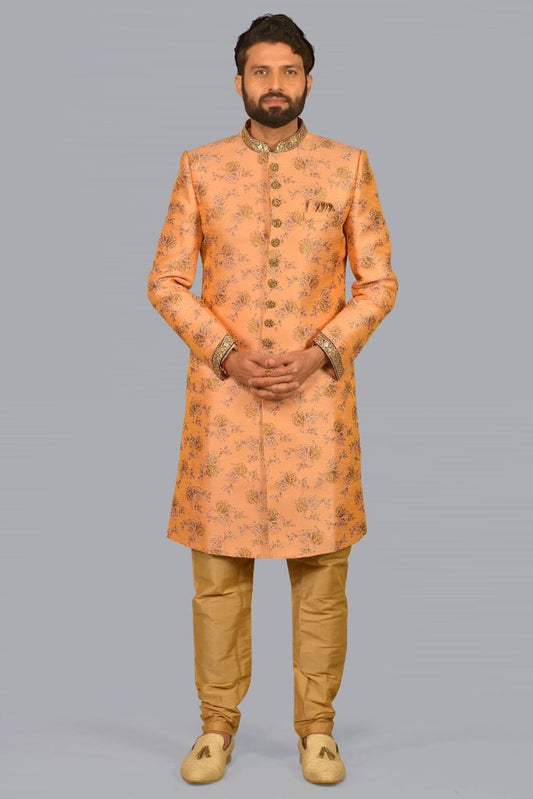 Salmon Peach Sherwani Collection