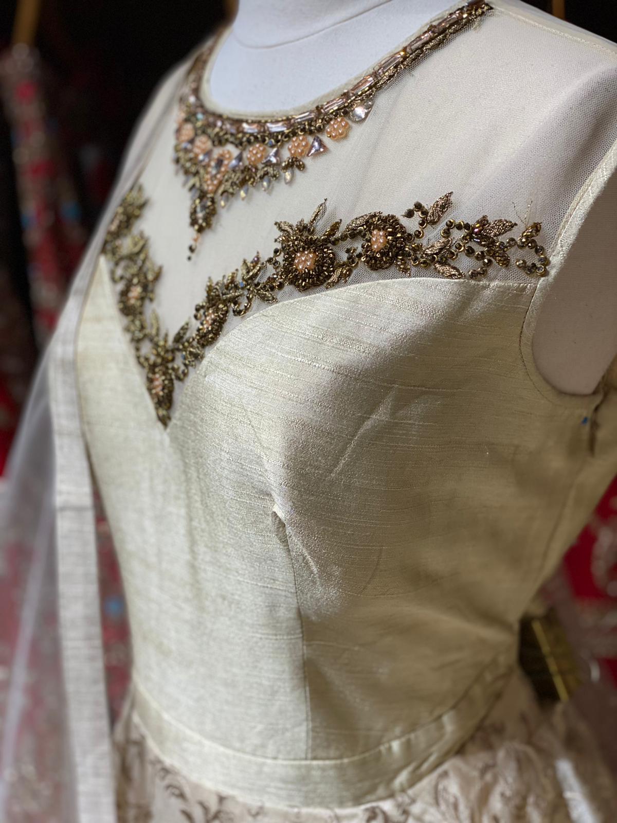 Ivory White Anarkali PWA-074