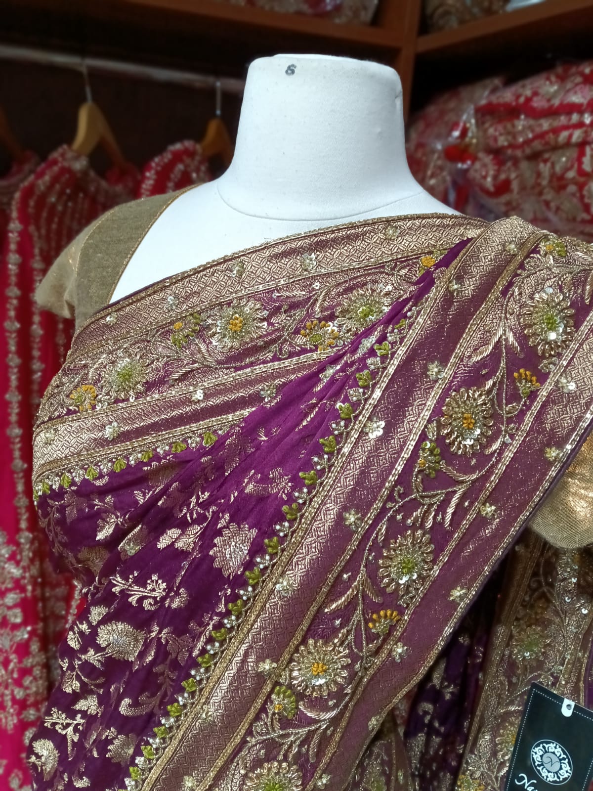 Wine Purple Saree PWS-142