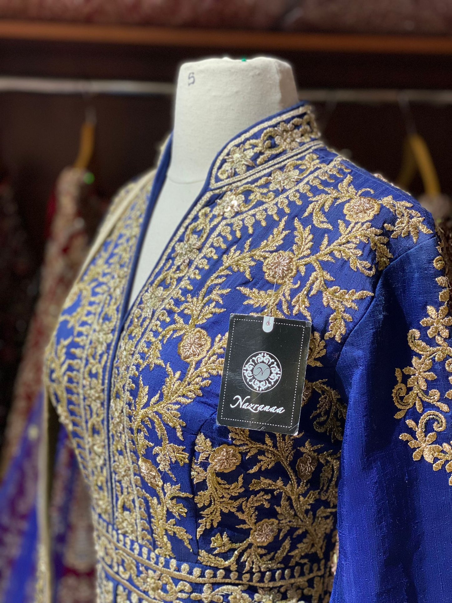 Royal Blue Anarkali PWA-110