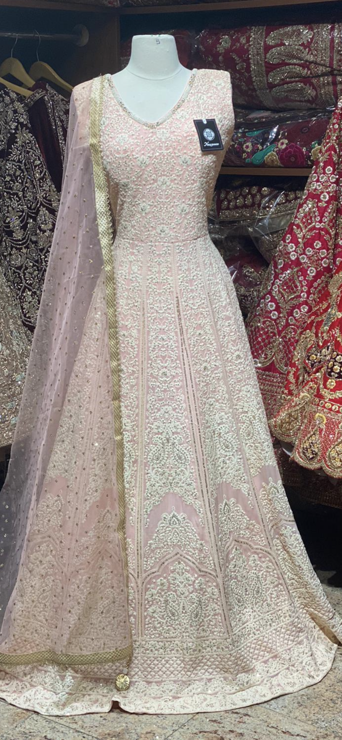 Rose Pink Anarkali PWA-027