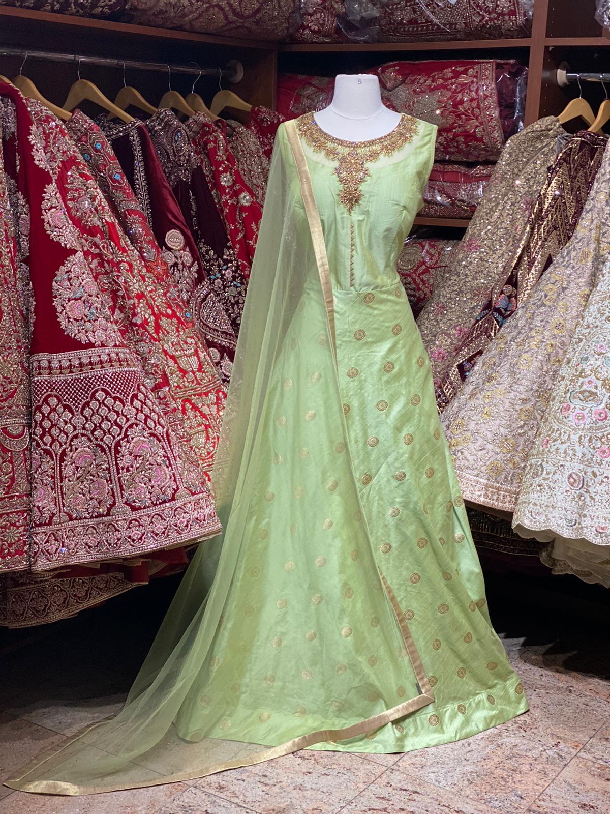 Mint Green Anarkali PWA-077