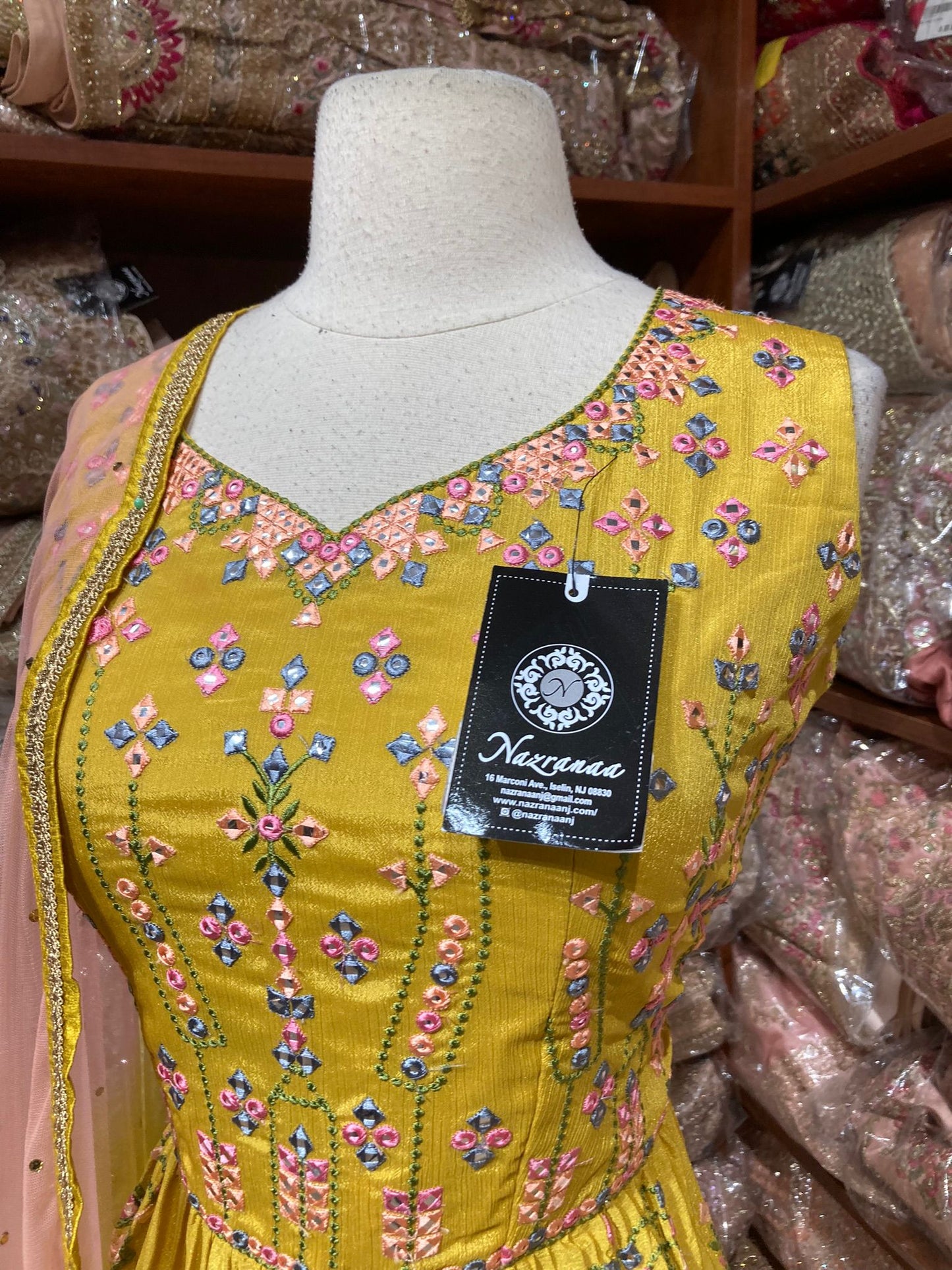 Mustard Yellow Party Wear Suit Collection PWS-176