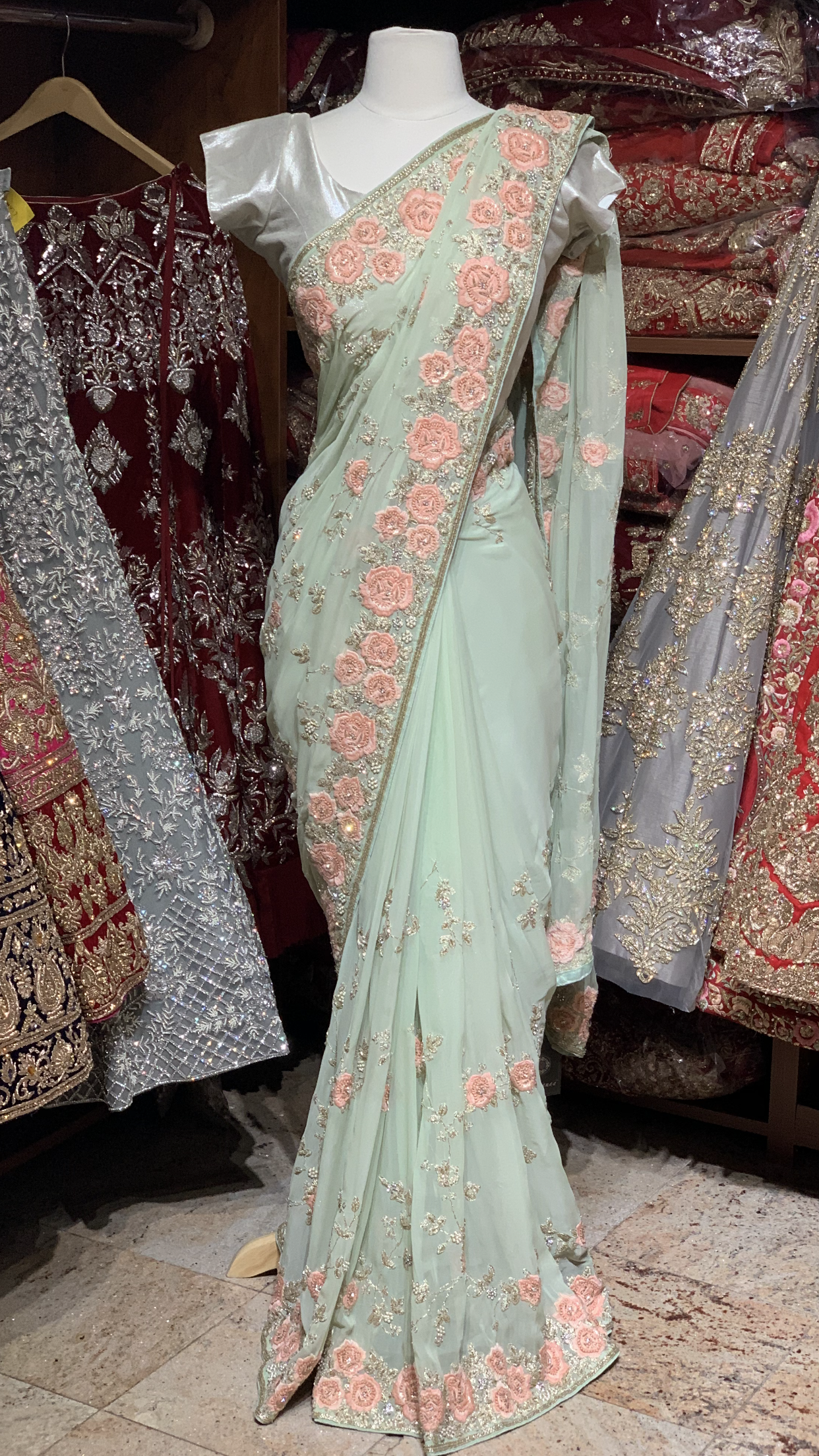 Pastel Georgette Saree