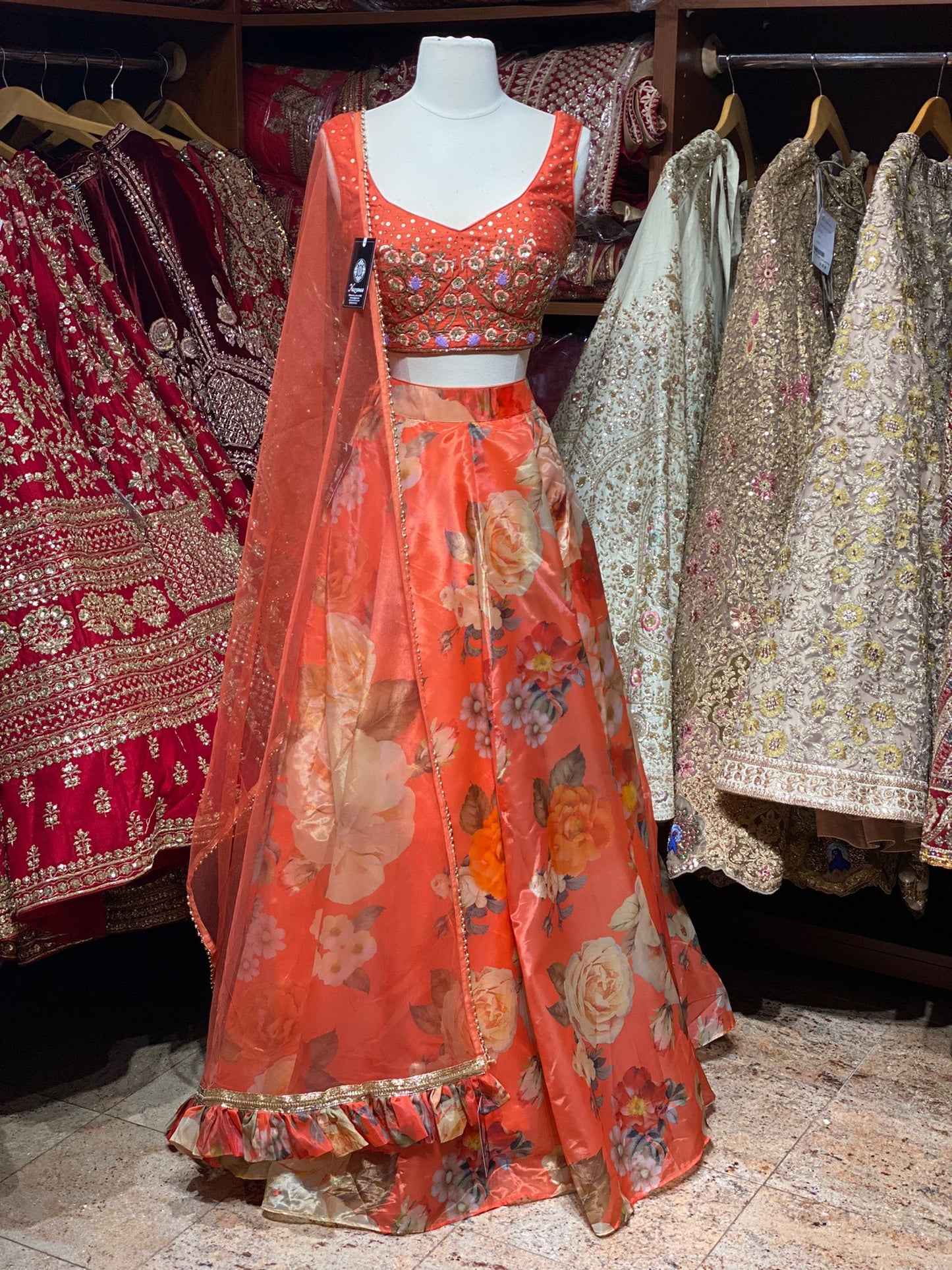 Tangelo Orange New Era Party Wear Collection PWL-291