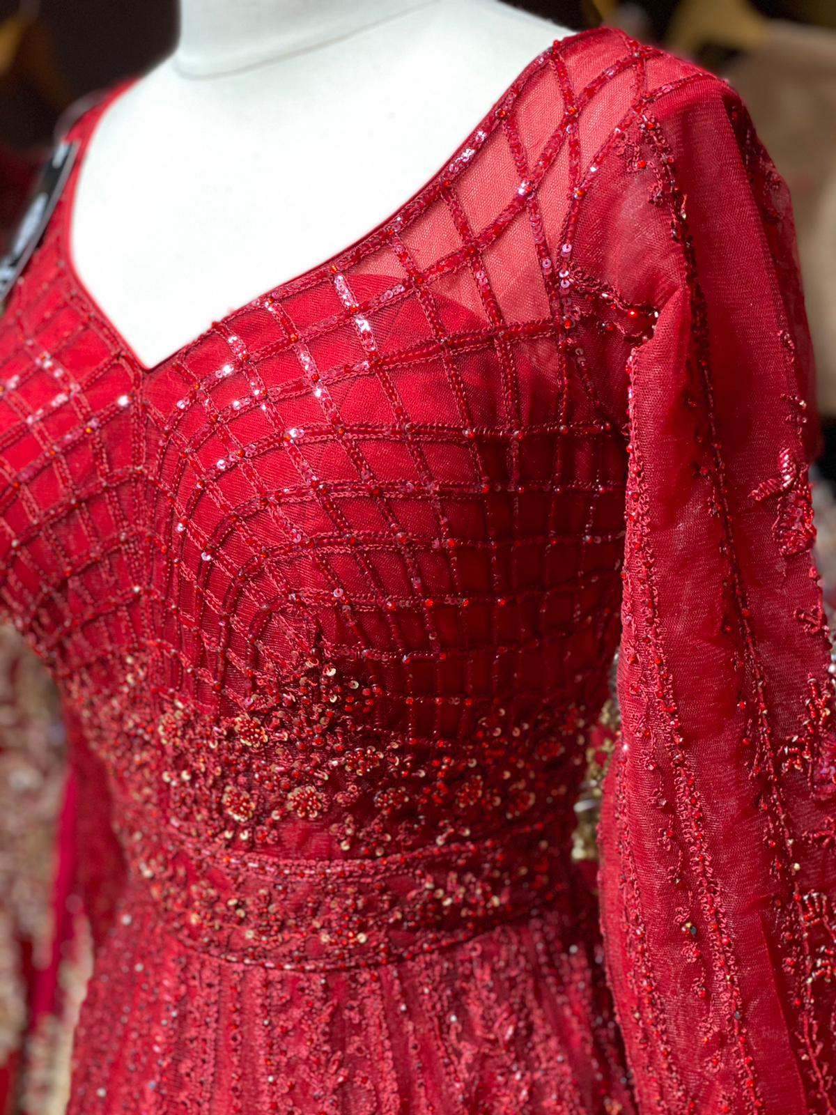 Dazzling Ruby Red Gown PWG-011