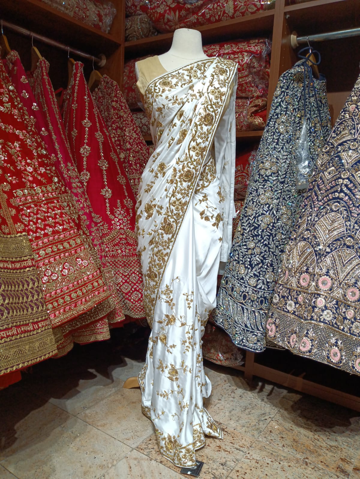 Pearl White Saree PWS-147