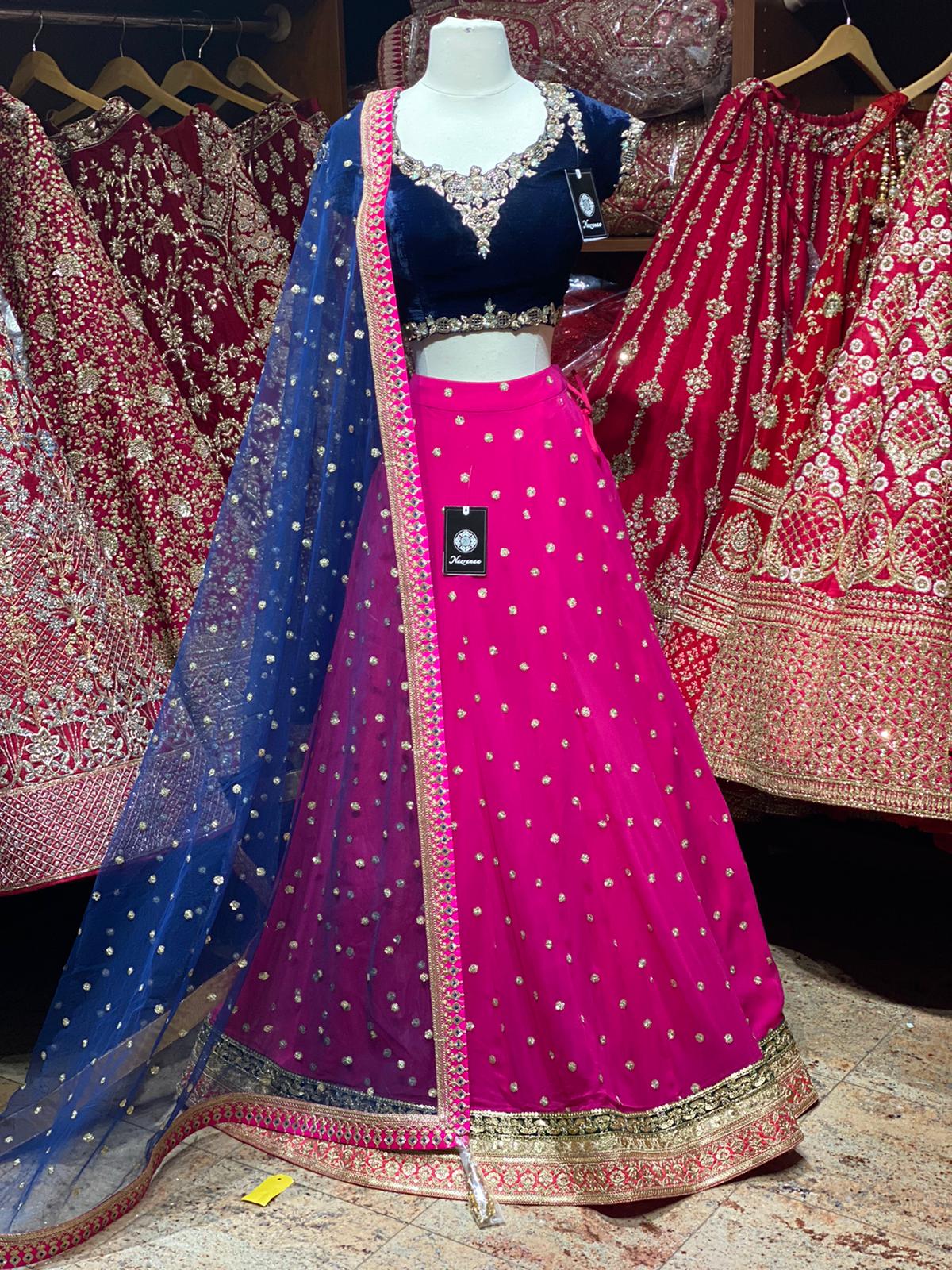 Hot Pink Party Wear Lehenga PWL-141