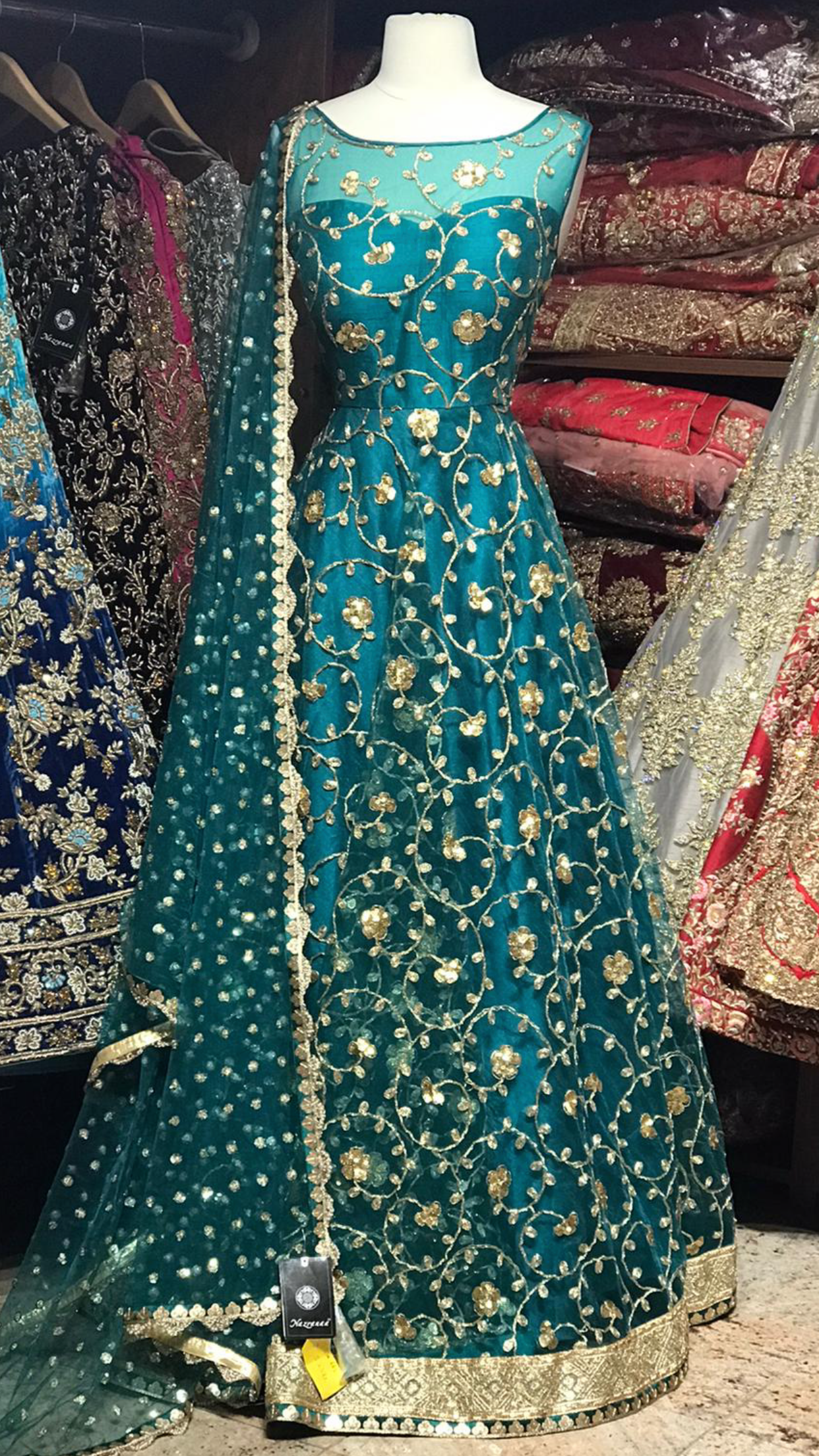 Teal Size 38 Anarkali