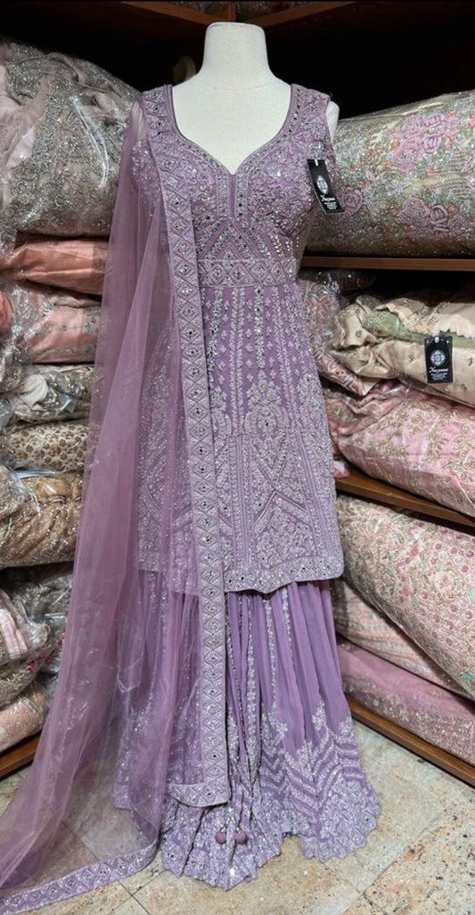 Mauve Purple Party Wear Suit Collection PWS-204