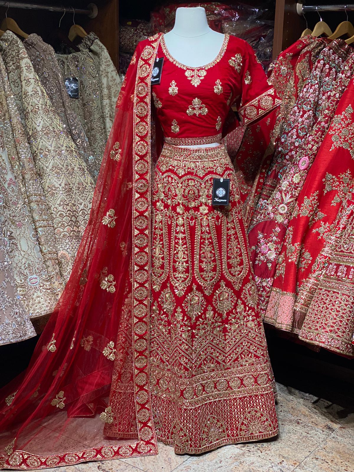 Persian Red Party Wear Lehenga PWL-010