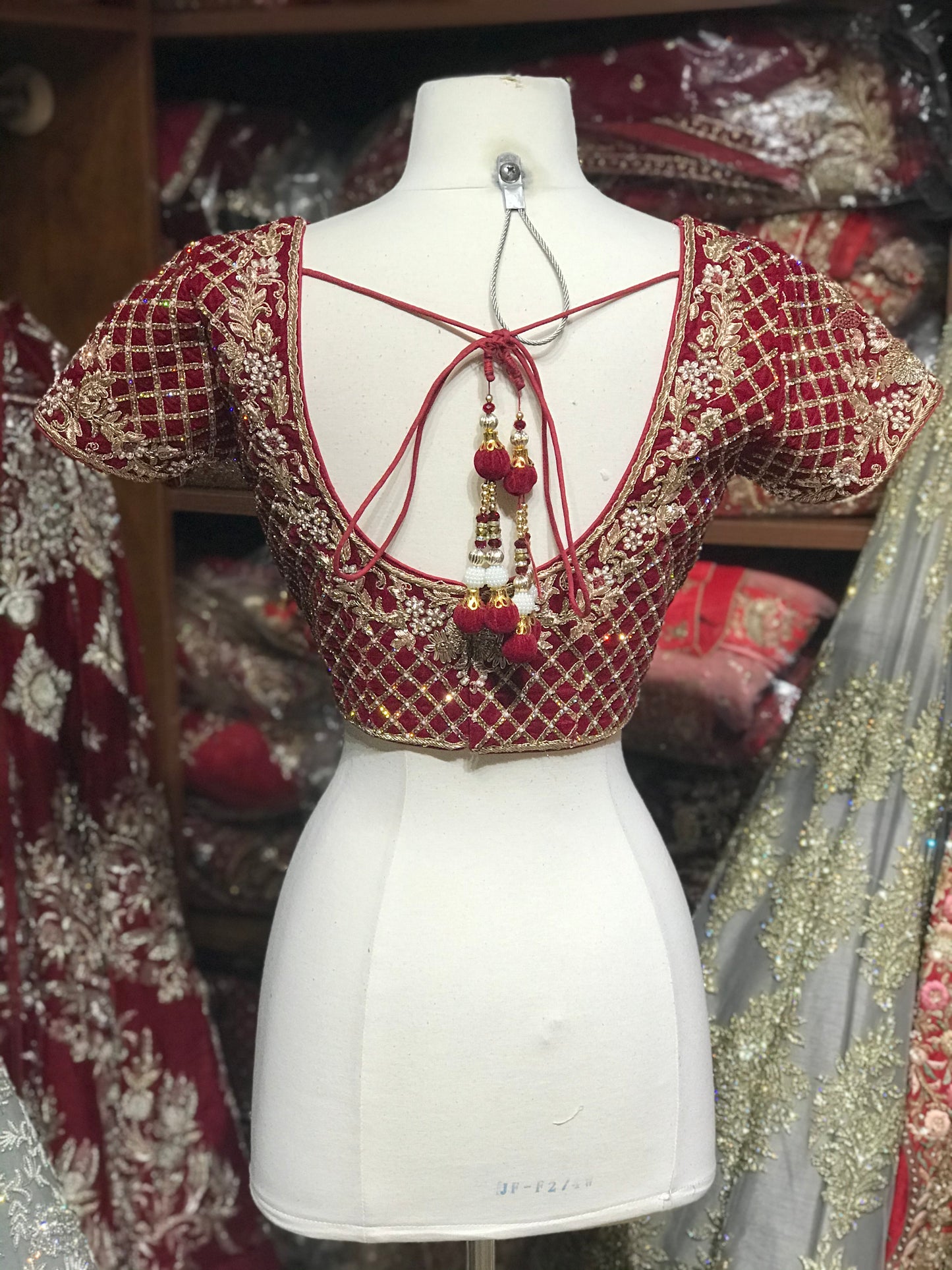 Maroon Size 38 Bridal Blouse