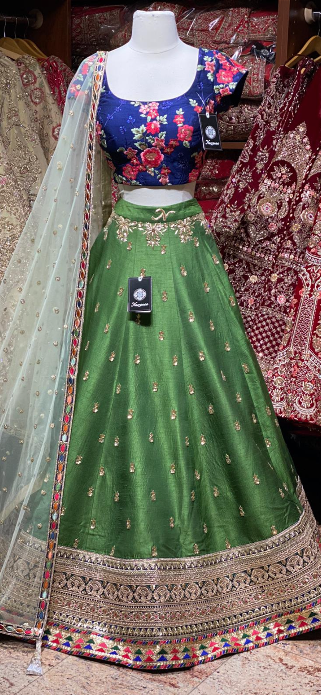 Emerald Green Size 38 Party Wear Lehenga